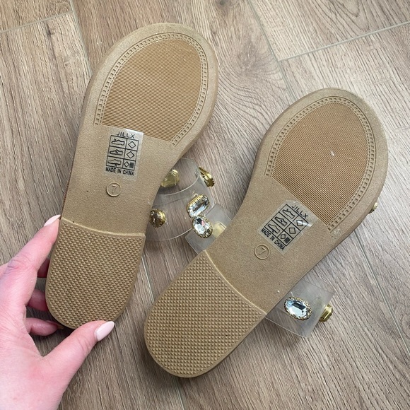 NWOT gemstone and clear sandals - Picture 2 of 3